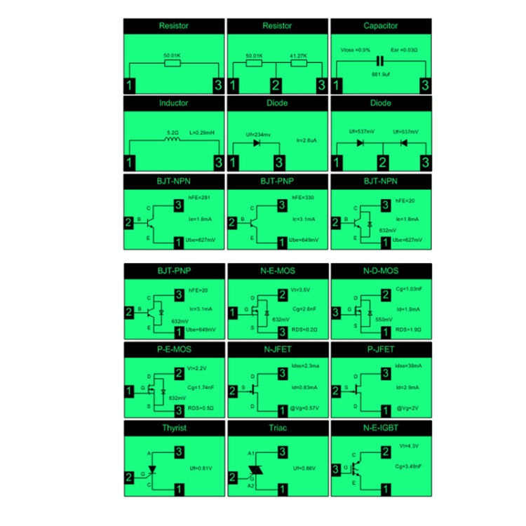 Display TFT del tester transistor LCR-T10H per test della resistenza del condensatore triodo diodo, LCR-T10H Built Lithium Battery, LCR-T10H Dry Battery