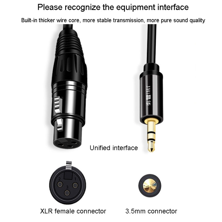 Cavo audio per microfono JINGHUA da 3,5 mm maschio a XLR femmina, 1.5m, 3m, 5m, 10m