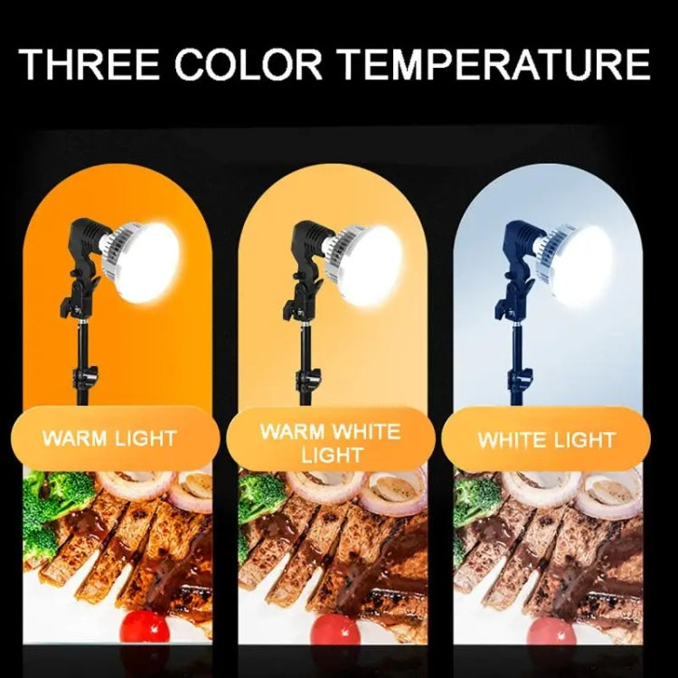Luce di riempimento a fungo + kit supporto fotografico da tavolo per foto/video, 90W 155mm, 80W 120mm
