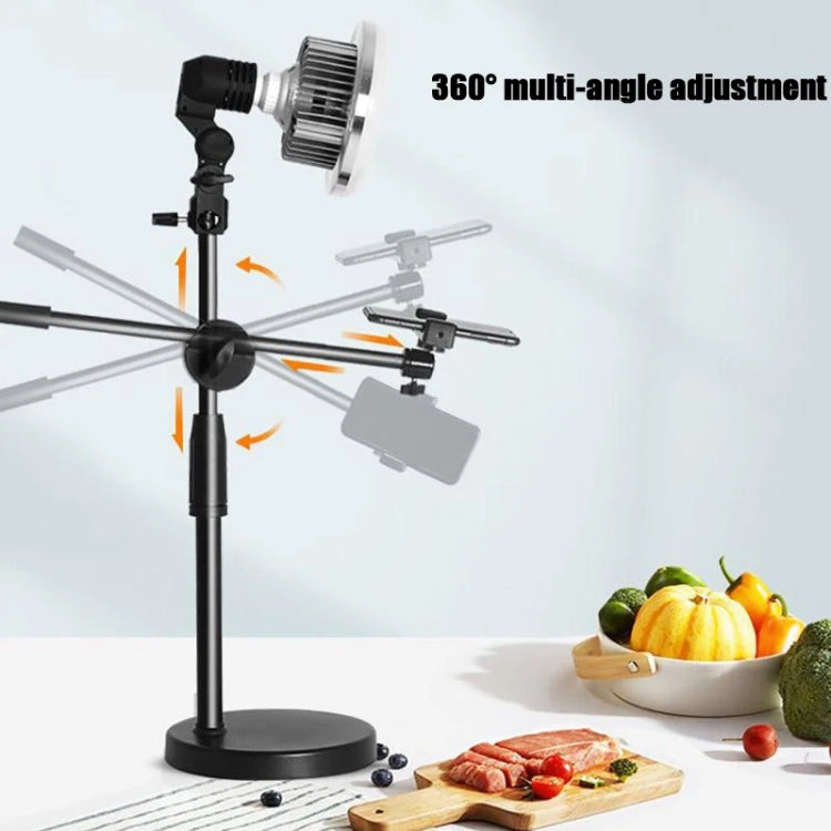Luce di riempimento a fungo + kit supporto fotografico da tavolo per foto/video, 90W 155mm, 80W 120mm