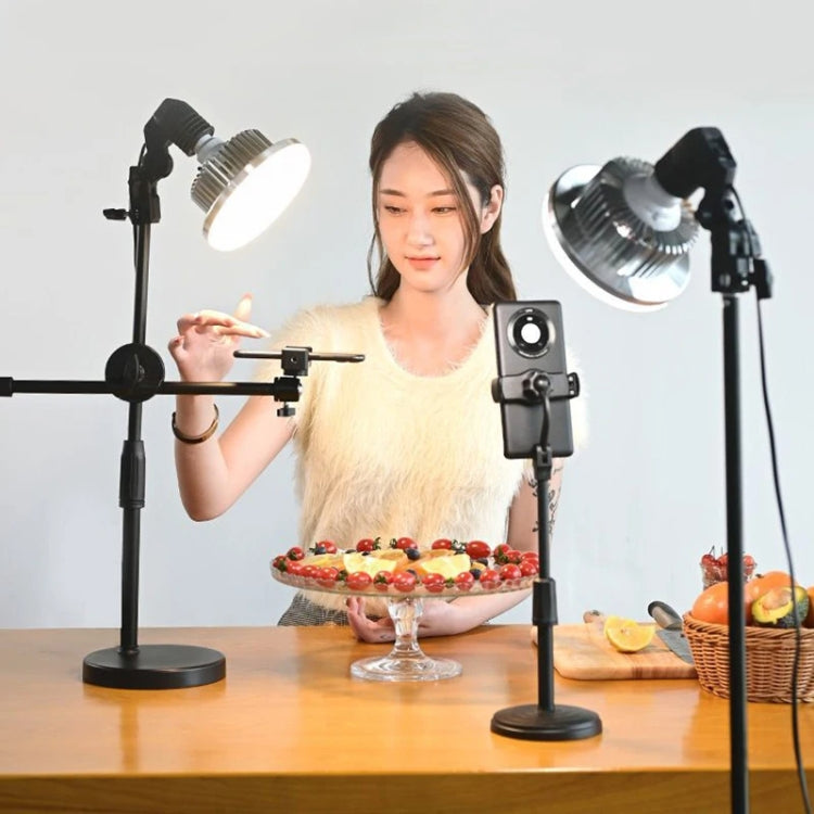 Luce di riempimento a fungo + kit supporto fotografico da tavolo per foto/video, 90W 155mm, 80W 120mm