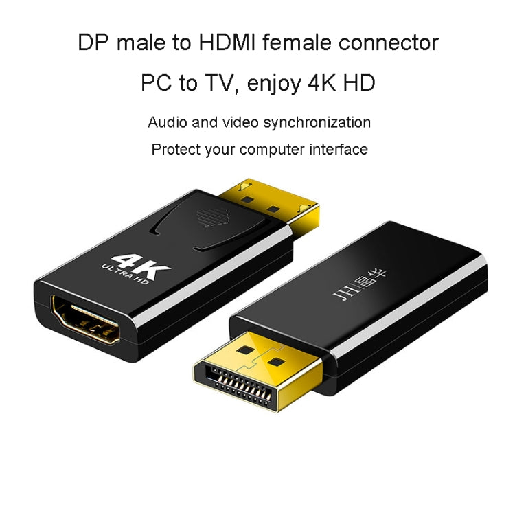 Connettore audio video adattatore JINGHUA DP maschio a HDMI femmina, 1080P Universal Version, 4K Universal Version