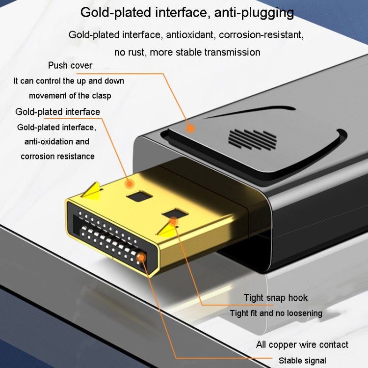 Connettore audio video adattatore JINGHUA DP maschio a HDMI femmina, 1080P Universal Version, 4K Universal Version