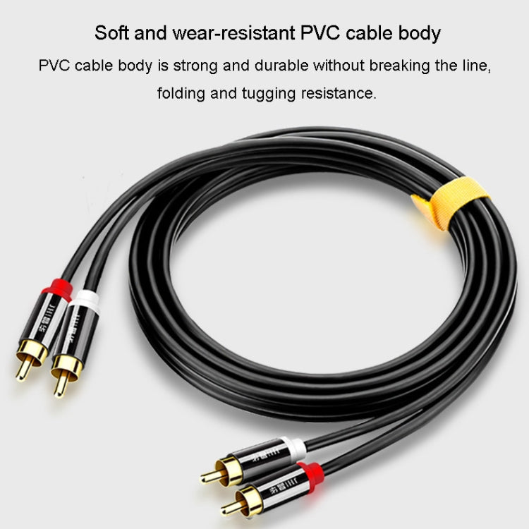 Cavo audio JINGHUA 2RCA con doppia spina di loto Cavo di collegamento dell'amplificatore stereo canale sinistro/destro, 1.5m, 3m, 5m, 10m