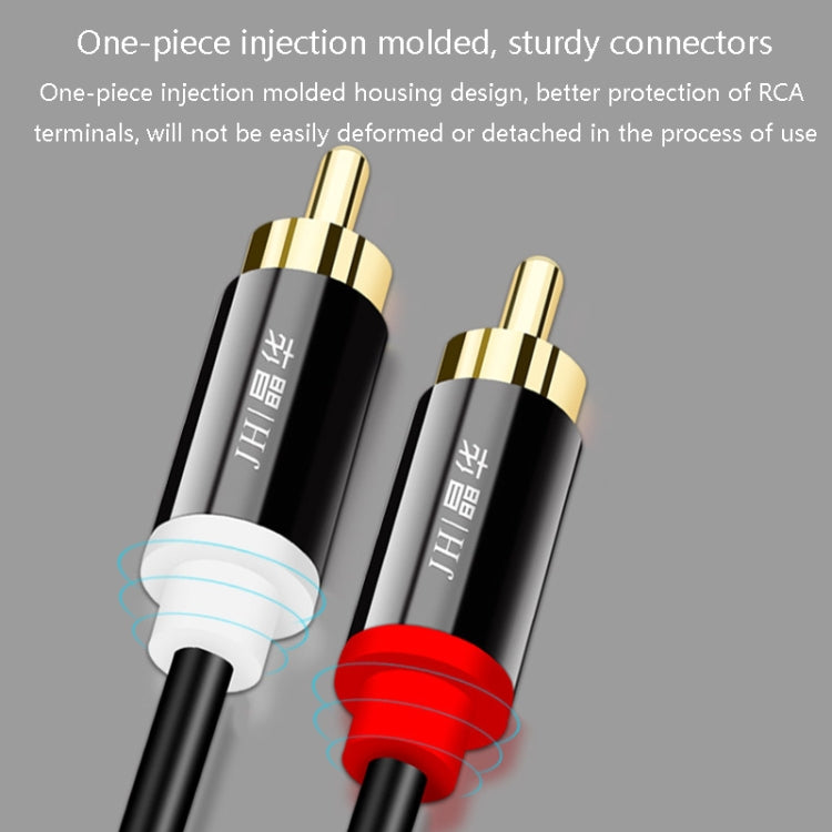 Cavo audio JINGHUA 2RCA con doppia spina di loto Cavo di collegamento dell'amplificatore stereo canale sinistro/destro, 1.5m, 3m, 5m, 10m