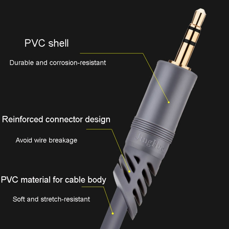JINGHUA A240 Cavo audio da 3,5 mm maschio a maschio Cavo di collegamento per microfono stereo per auto per telefono cellulare, 1.5m, 3m, 5m, 10m, 15m, 20m, 30m