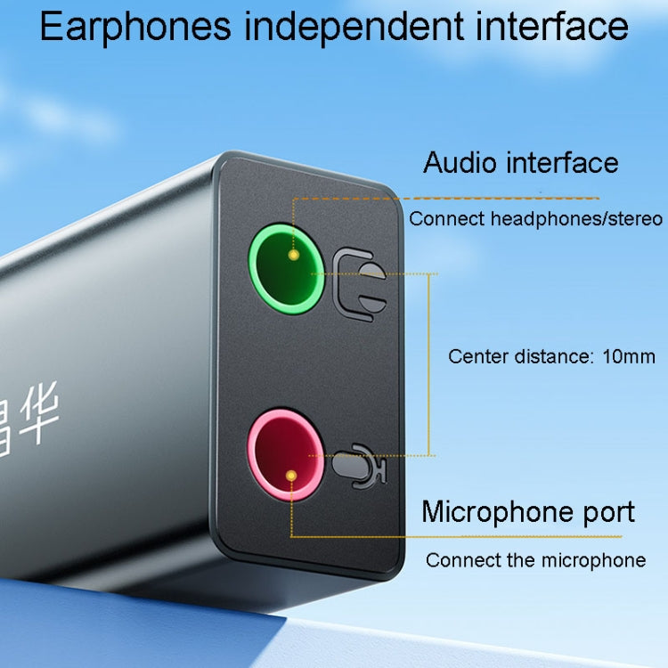 JINGHUA Z169A da USB a scheda audio AV con convertitore di cavo host computer a adattatore porta audio 3.5