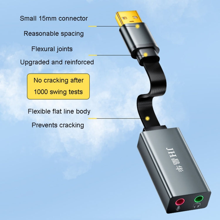 JINGHUA Z169A da USB a scheda audio AV con convertitore di cavo host computer a adattatore porta audio 3.5