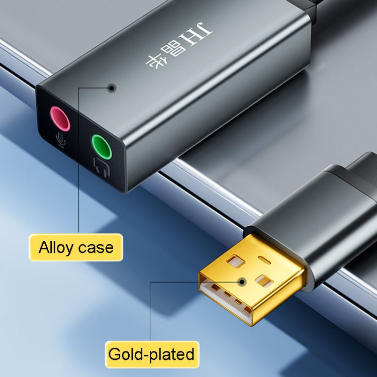 JINGHUA Z169A da USB a scheda audio AV con convertitore di cavo host computer a adattatore porta audio 3.5