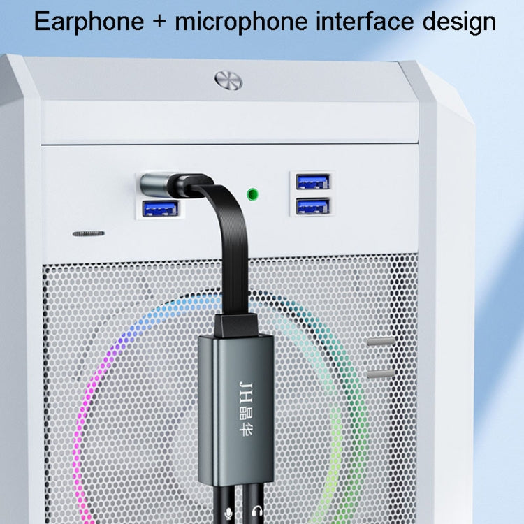 JINGHUA Z169A da USB a scheda audio AV con convertitore di cavo host computer a adattatore porta audio 3.5