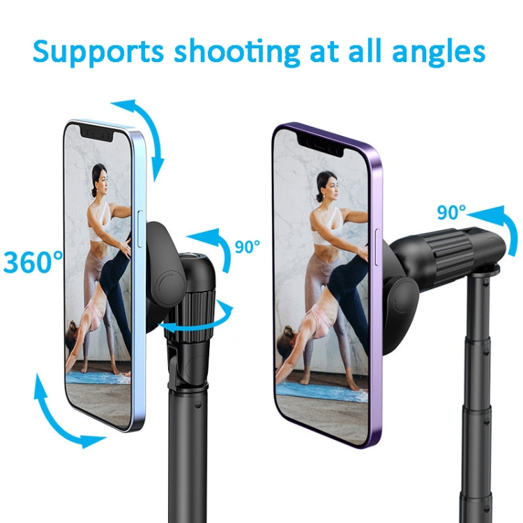 Treppiede per selfie stick allungabile per telefono magnetico da 1,5 m con telecomando wireless, ws-22001- 4