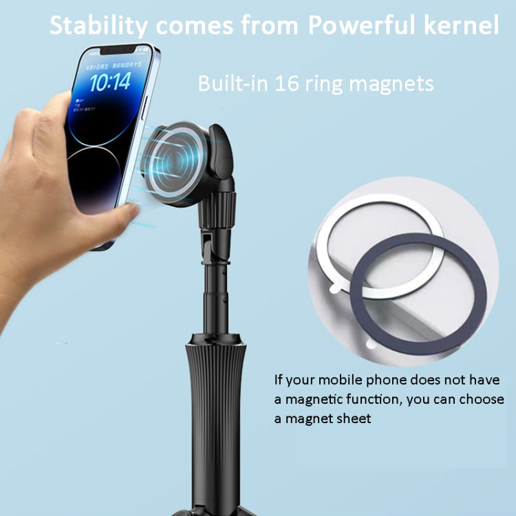 Treppiede per selfie stick allungabile per telefono magnetico da 1,5 m con telecomando wireless, ws-22001- 4