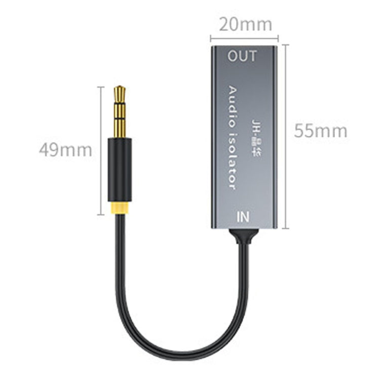 JINGHUA Z100 Isolatore audio da 3,5 mm per auto AUX Riduzione del rumore e filtraggio del suono anti-interferenza