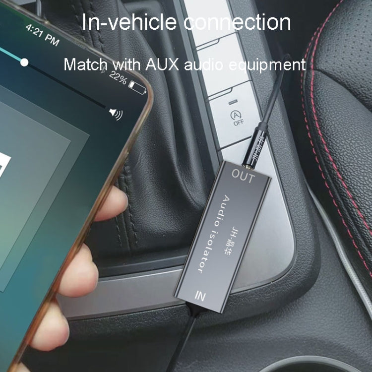 JINGHUA Z100 Isolatore audio da 3,5 mm per auto AUX Riduzione del rumore e filtraggio del suono anti-interferenza