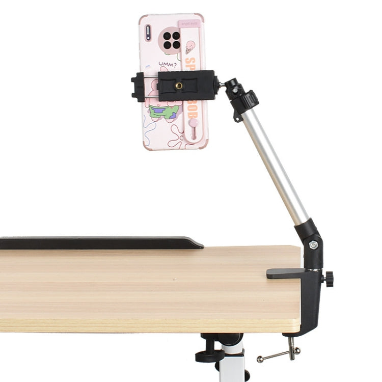 Supporto per foto da soffitto con tubo in alluminio per telefono cellulare con asta telescopica per streaming live con clip a C per telefono cellulare, Bracket+Phone Clip