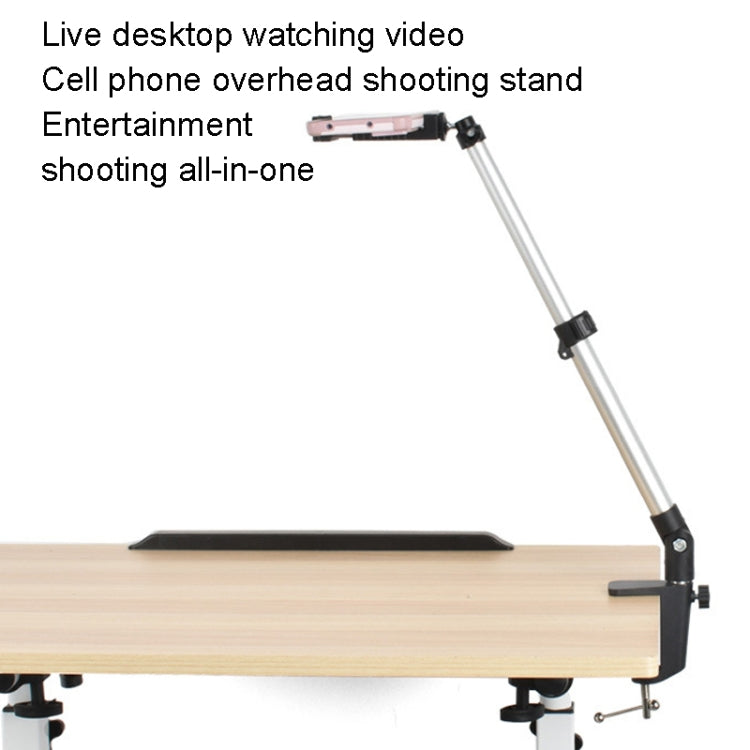 Supporto per foto da soffitto con tubo in alluminio per telefono cellulare con asta telescopica per streaming live con clip a C per telefono cellulare, Bracket+Phone Clip