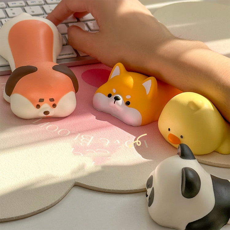 Tappetino per mouse in memory foam con decompressione Simpatico poggiapolsi per mouse da tavolo con cuscino per la mano, Panda, Puppy, Duck, Bear