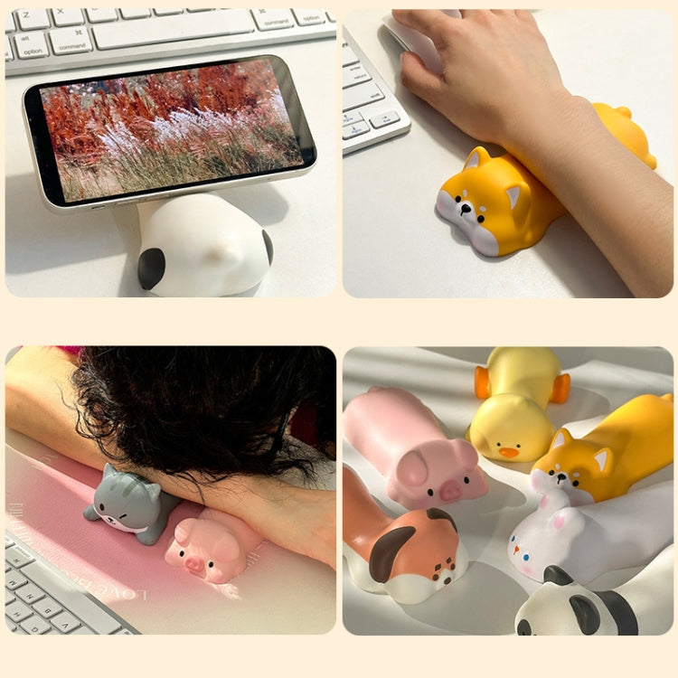Tappetino per mouse in memory foam con decompressione Simpatico poggiapolsi per mouse da tavolo con cuscino per la mano, Panda, Puppy, Duck, Bear