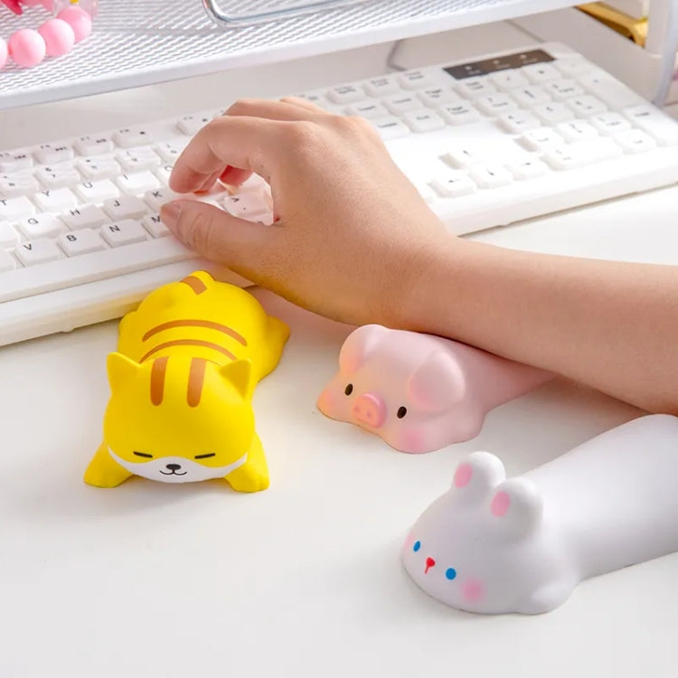 Tappetino per mouse in memory foam con decompressione Simpatico poggiapolsi per mouse da tavolo con cuscino per la mano, Cat, Pig, Rabbit, Shiba Inu