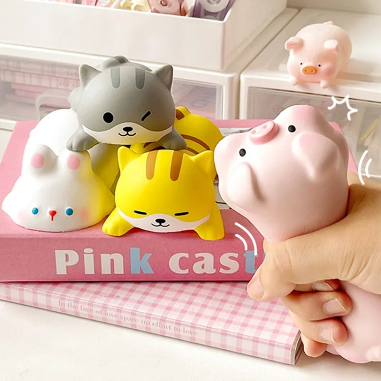 Tappetino per mouse in memory foam con decompressione Simpatico poggiapolsi per mouse da tavolo con cuscino per la mano, Cat, Pig, Rabbit, Shiba Inu