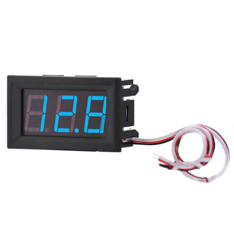 Terminale voltmetro CC a 3 fili 0V-30V Accessori voltmetro digitale LED da 0,56 pollici Protezione connessione inversa, Red, Blue, Green