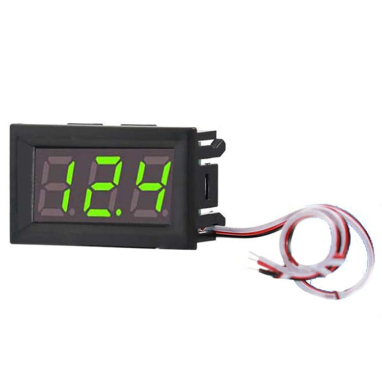 Terminale voltmetro CC a 3 fili 0V-30V Accessori voltmetro digitale LED da 0,56 pollici Protezione connessione inversa, Red, Blue, Green