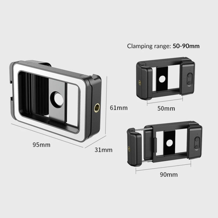 Clip per telefono con luce di riempimento multifunzionale APEXEL con interfaccia filettata da 1/4 di pollice e M17 M37, APL-FL.23