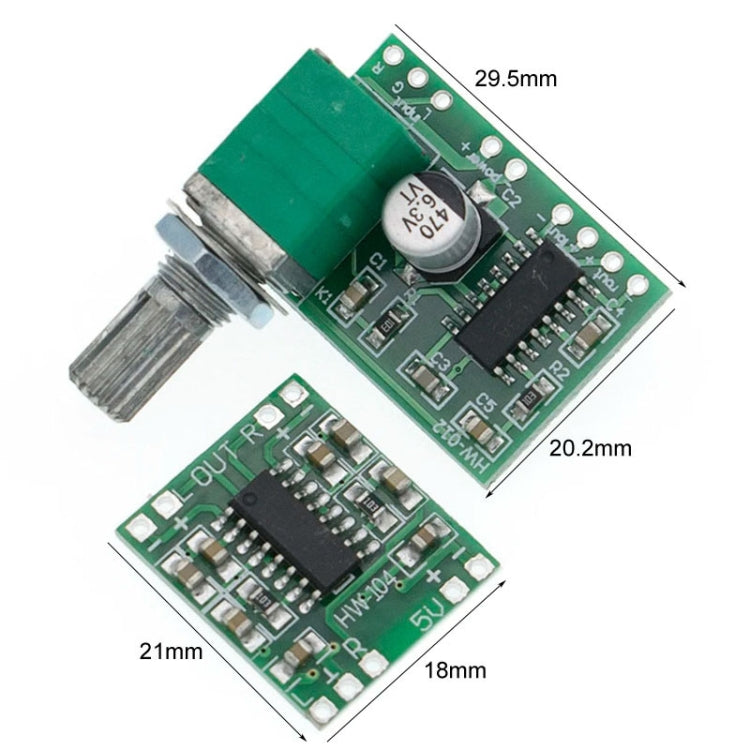 PAM8403 Mini scheda amplificatore digitale 5V Alimentatore USB Buon effetto sonoro, With Potentiometer, Module