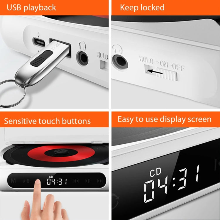 KC-918 Lettore CD Bluetooth Cuffie touchscreen ricaricabili Piccolo walkman musicale