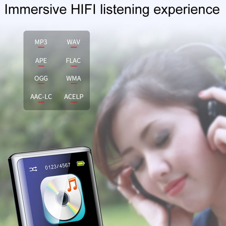 M27 Lettore musicale Bluetooth MP3/MP4 da 1,8 pollici Registratore e-book, 4GB, 8GB, 16GB, 32GB