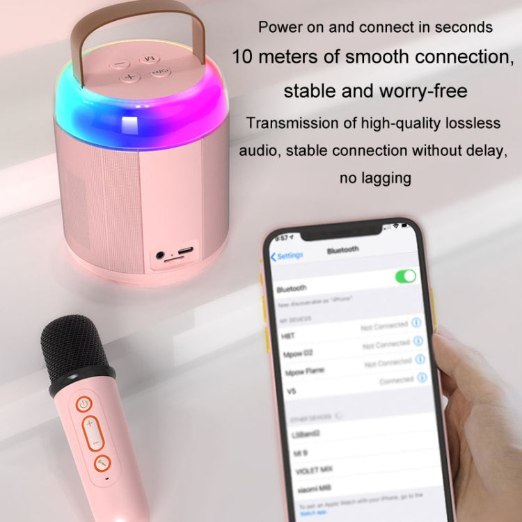 Altoparlante Bluetooth portatile domestico Piccolo audio karaoke da esterno, Y1 White, Y1 Pink, Y1 Black, Y2 White, Y2 Pink, Y2 Black