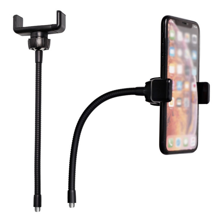 Live Beauty Ring Light Clip per telefono Teste rotanti a 360° Supporto per fascetta stringitubo, 360 Rotating Heads Hose Clamp Stand