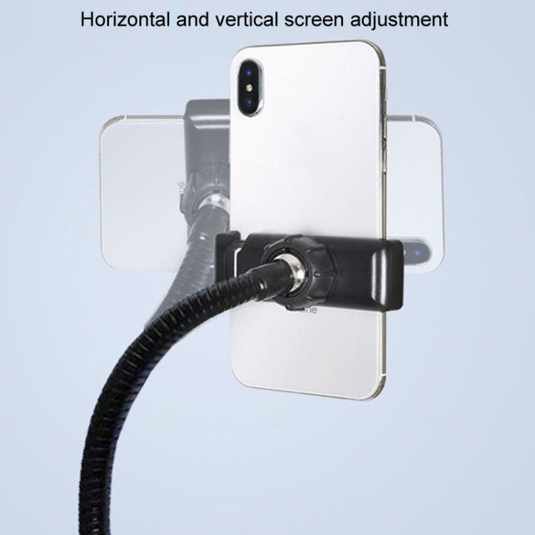 Live Beauty Ring Light Clip per telefono Teste rotanti a 360° Supporto per fascetta stringitubo, 360 Rotating Heads Hose Clamp Stand