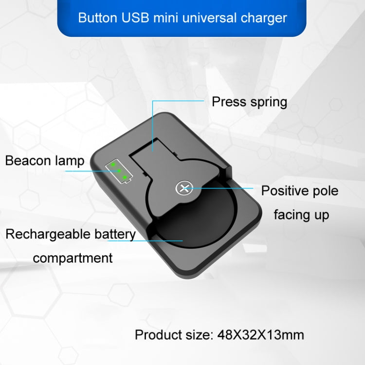 Caricabatterie universale per batteria a bottone LIR2032/2450 da 4,2 V, RSC-X2-2 White, RSC-X2-2 Black