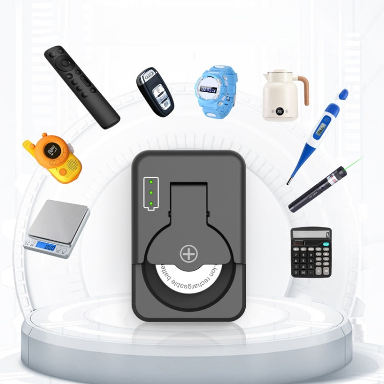 Caricabatterie universale per batteria a bottone LIR2032/2450 da 4,2 V, RSC-X2-2 White, RSC-X2-2 Black