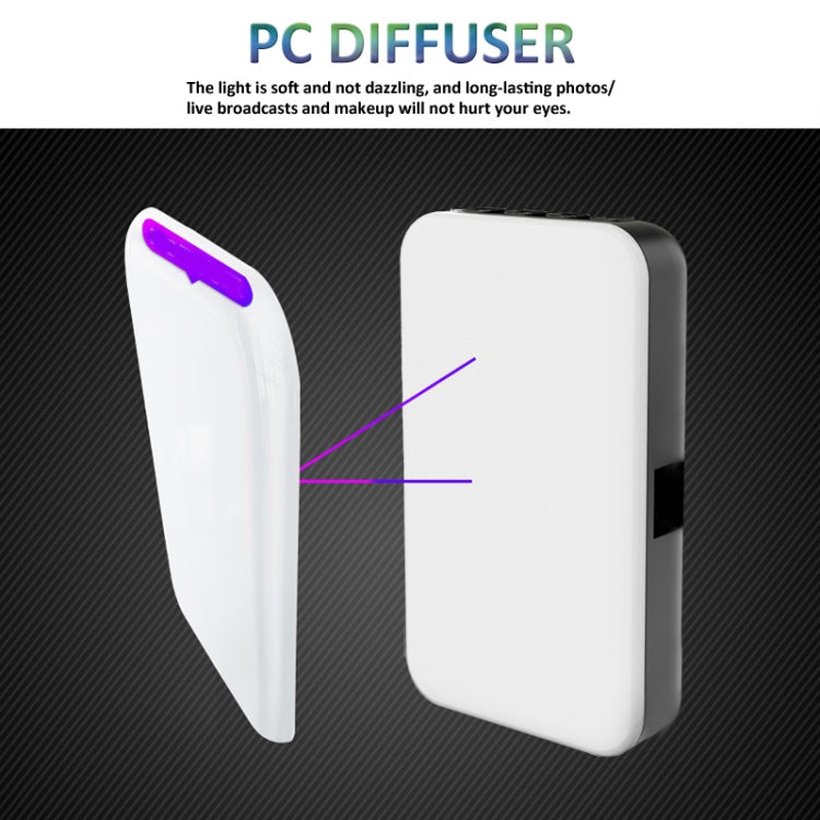 Lampada fotografica RGB a luce di riempimento con clip per telefono pieghevole nascosta e interfaccia Cold Shoe, F-615