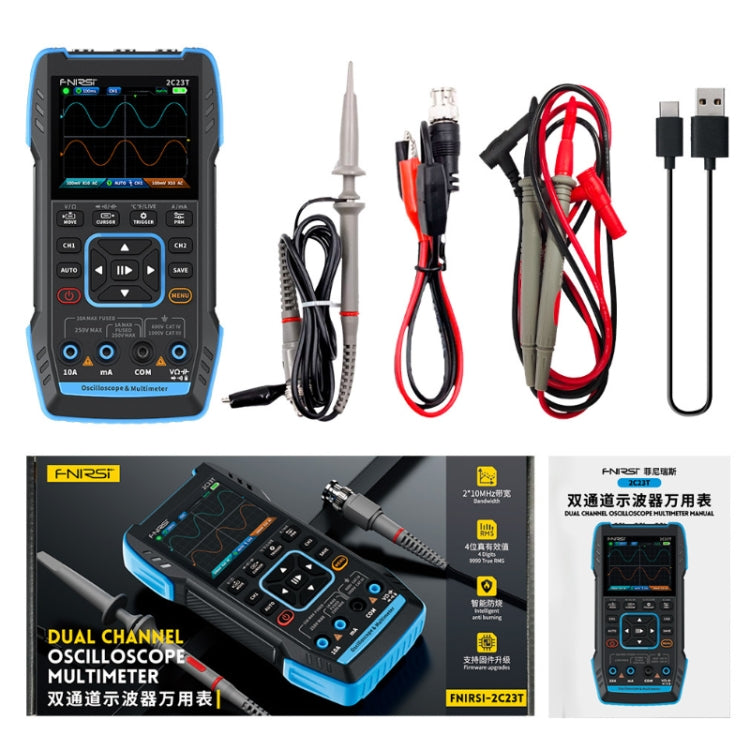 Multimetro a doppio canale con oscilloscopio digitale portatile 3 in 1, 2C23T Standard, 2C23T Upgrade