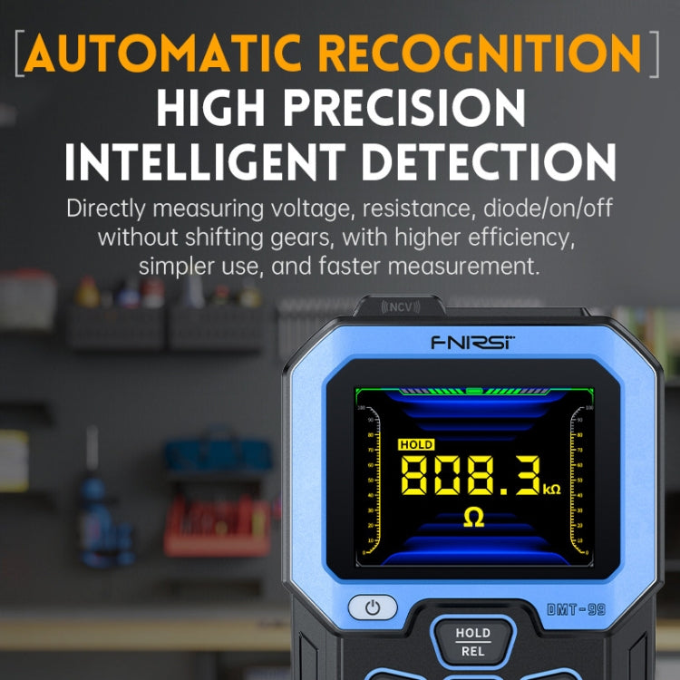FNIRSI Multimetro intelligente ad alta precisione con display digitale completamente automatico, DMT-99