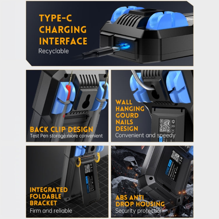 FNIRSI Multimetro intelligente ad alta precisione con display digitale completamente automatico, DMT-99