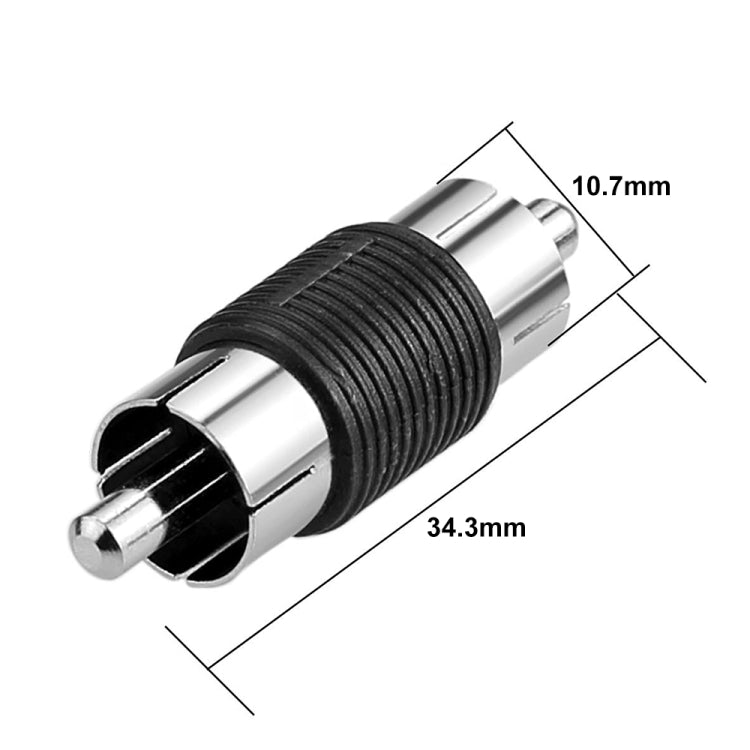 Adattatore audio per monitoraggio maschio dritto testa di loto RCA da 10 pezzi, RCA Male to RCA Male