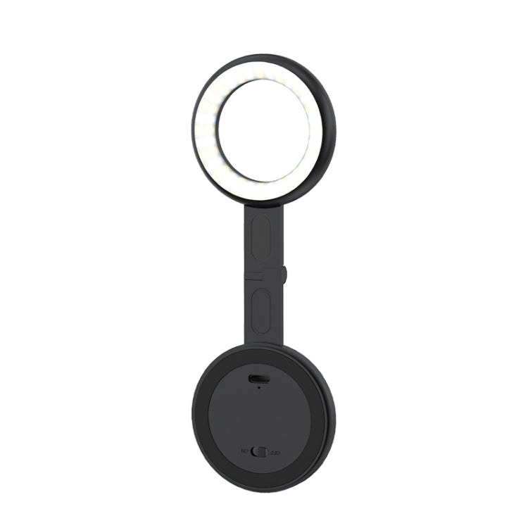 Lampada tascabile per foto portatile con luce di riempimento magnetica per telefono cellulare, White, Black