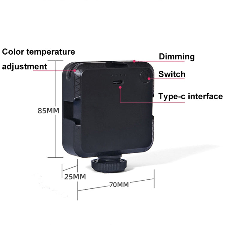 Lampada tascabile per fotografia con luce di riempimento dal vivo per videoconferenze W64 64LED, Clip Set, Clip+Tripod Set