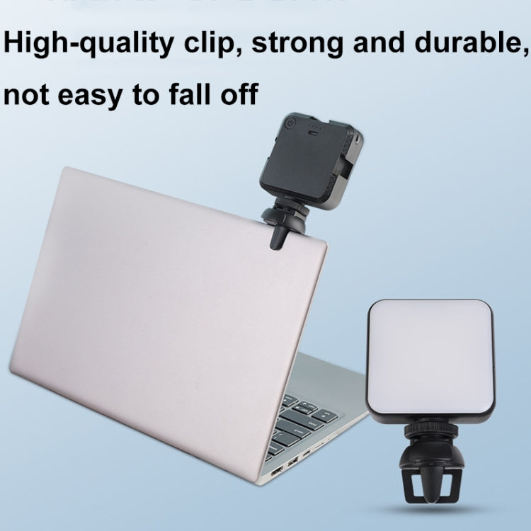 Lampada tascabile per fotografia con luce di riempimento dal vivo per videoconferenze W64 64LED, Clip Set, Clip+Tripod Set