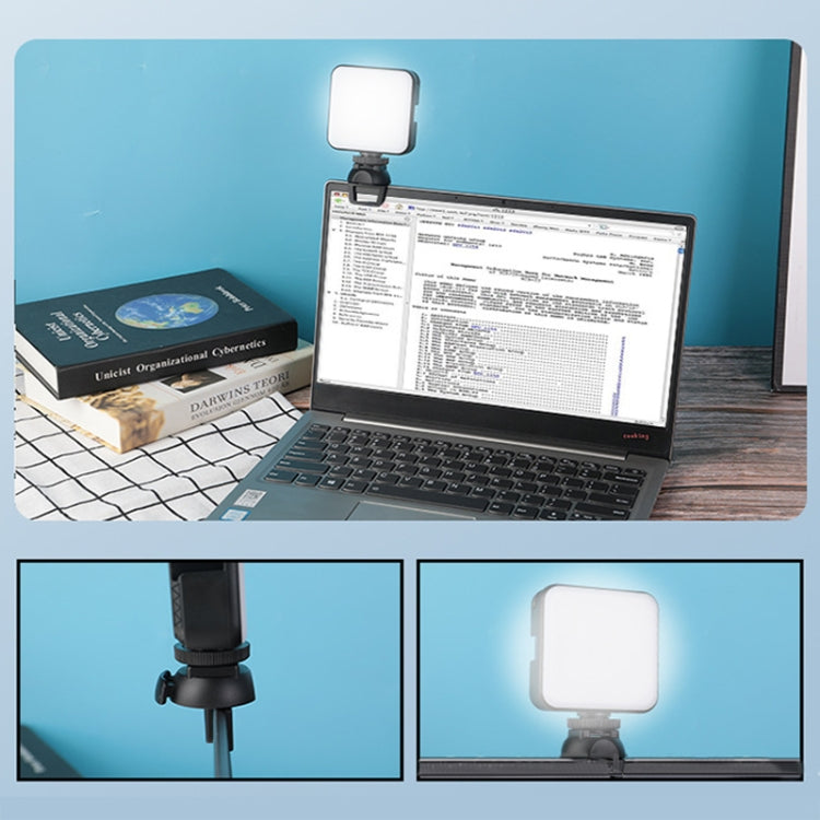 Lampada tascabile per fotografia con luce di riempimento dal vivo per videoconferenze W64 64LED, Clip Set, Clip+Tripod Set