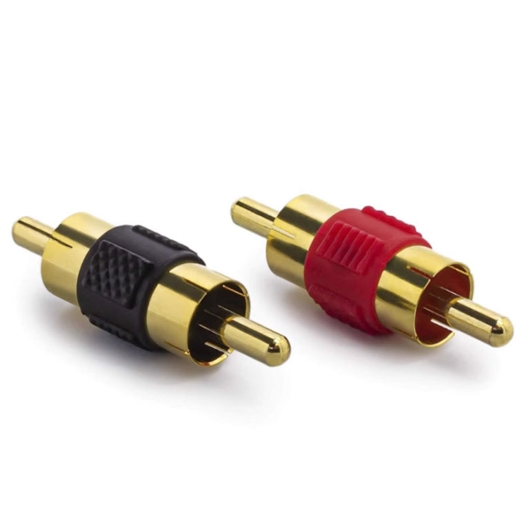 Adattatore audio AV maschio-maschio RCA Lotus placcato oro da 10 pezzi, Gold-plated RCA Male Red, Gold-plated RCA Male Black