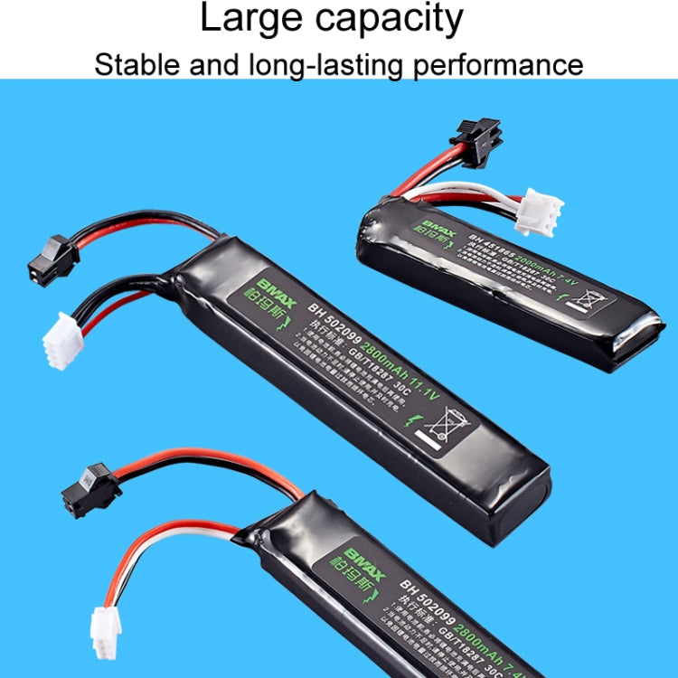 Batteria ricaricabile agli ioni di litio BMAX 11,1 V ad alta velocità 30 C con scarico per marmo ad acqua, SM, Green Shell Small Tamiya, XT30