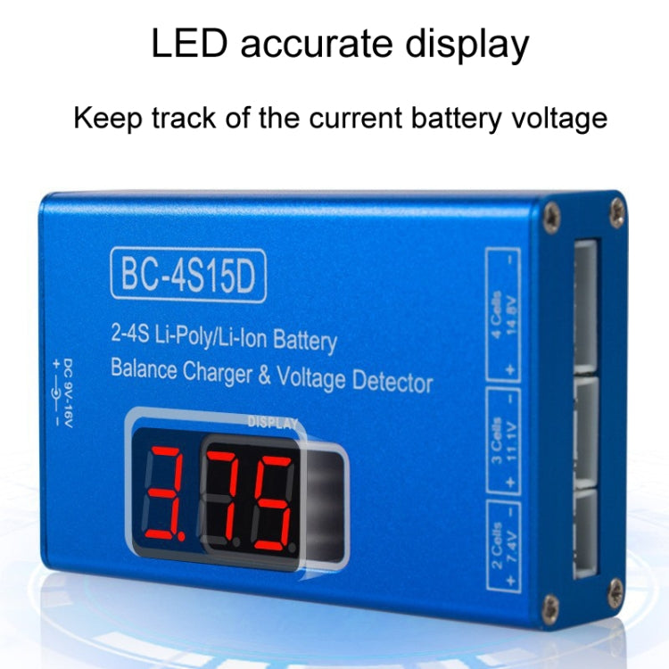 Custodia di ricarica per equilibrio con display digitale a LED per batteria agli ioni di litio con alimentatore, spina americana, BC-4S15D