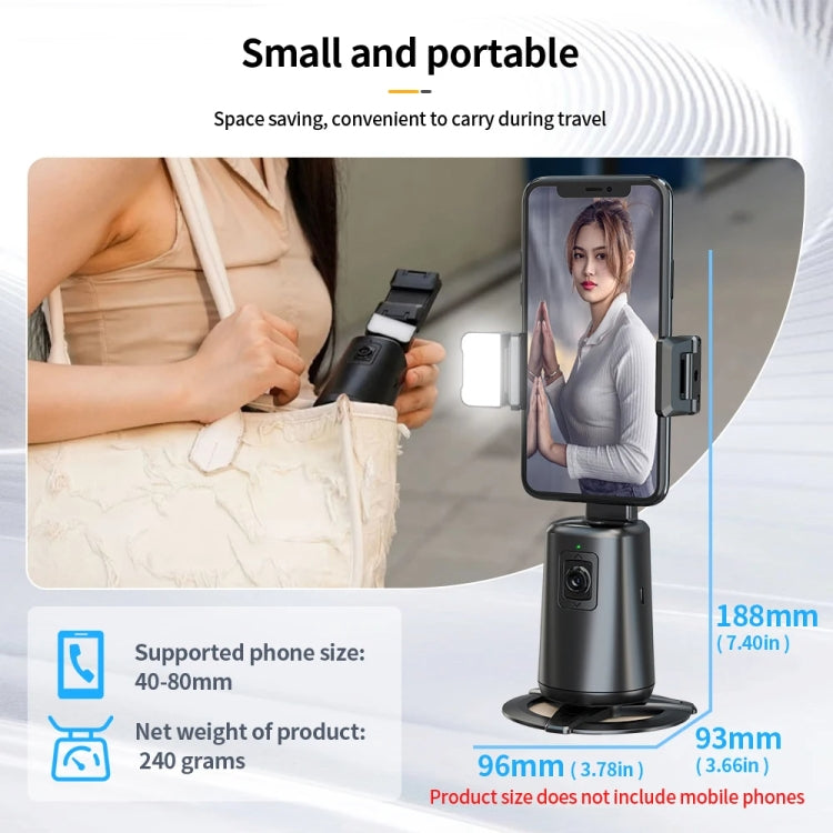 Pixel A200 Stabilizzatore cardanico con rilevamento automatico Bastone per selfie con rotazione a 360 gradi con luce di riempimento, A200 Set 1, A200 Set 2, A200 Set 3