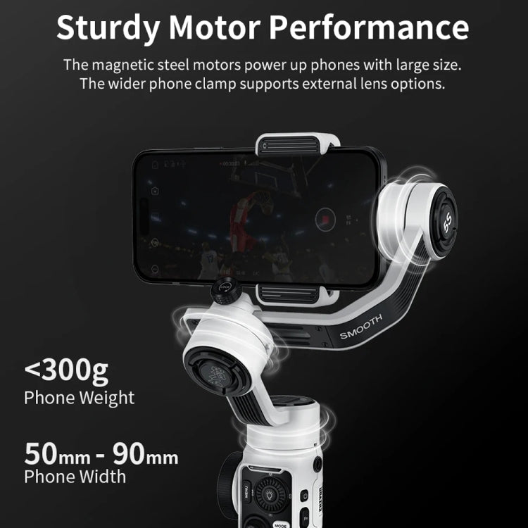 Stabilizzatore cardanico portatile per smartphone a 3 assi ZHIYUN Smooth 5S, Smooth 5S Standard Black, Smooth 5S Standard White, Smooth 5S Combo Black, Smooth 5S Combo White