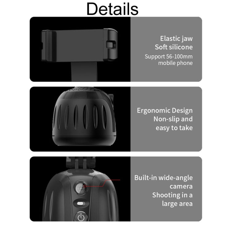 Stabilizzatore desktop per registrazione video dal vivo intelligente a 360 gradi